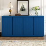 4-Door Ash Veneer Cabinet Sideboard for Hallway, Entryway, Living Room