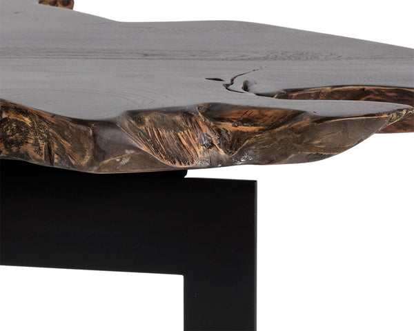 Sunpan Wyatt Side Table - Handcrafted Teak Root Wood with Unique Design for Stylish Living Spaces Black / Dark Brown
