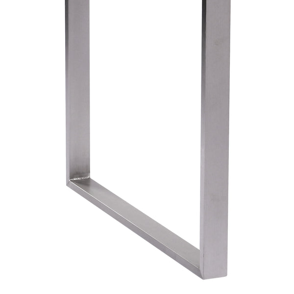 English Elm Orelis Cement Gray Dining Table with Laminate Top & Brushed Stainless Steel Base — Seats 6, Easy Care B2736S00008