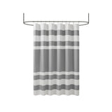 Madison Park Spa Waffle Casual Shower Curtain with 3M Treatment MP70-8452 Charcoal