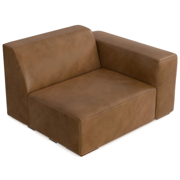 English Elm Rex Right Arm Sofa Module - Handcrafted Leather Comfort, Versatile Design For Customizable Sectionals B136P199207-GIGA
