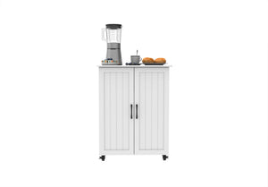 English Elm Kitchen Island With Wheels - Compact Mobile Cart For Crafting, Coffee, And Smart Storage Solutions W3062P289219