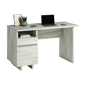 English Elm Desk, White corner work desk with smooth-glide drawers, file storage, durable engineered wood, 52" x 23" x 30" B356P367794