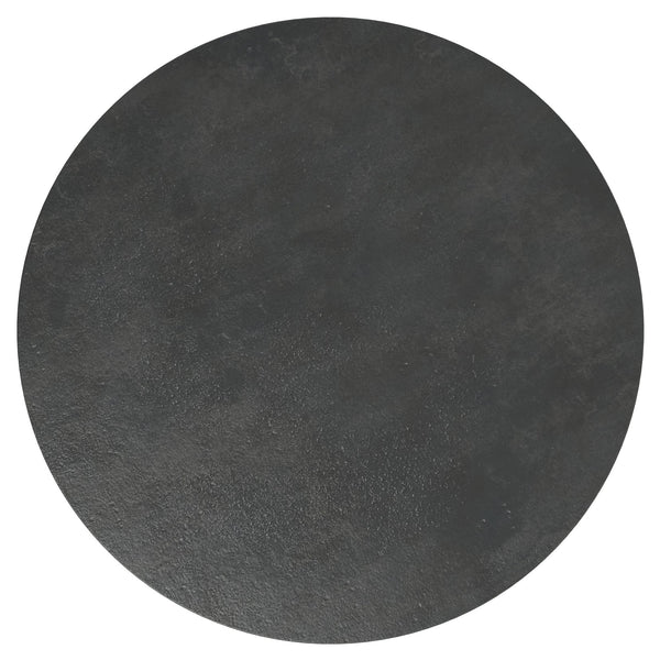 English Elm Alexa Hand-Finished Black Nickel 30" Round Cast Aluminum Pedestal Coffee Table, Industrial Chic B136P239028