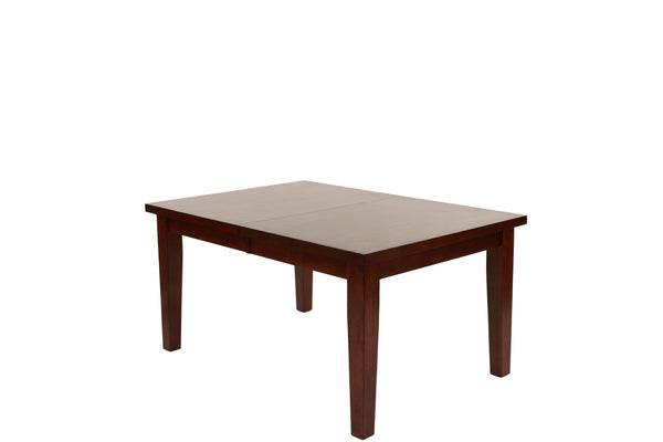 English Elm Dining Rectangle Expandable Dining Table with 18" Leaf Solid Wood Veneer Contemporary Antique Finish, 60" Base Walnut 65 L x 48 W x 10 H B011P207136