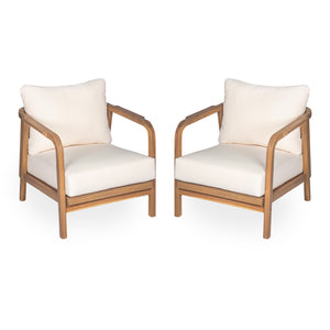 English Elm Christopher Knight Home® - [Set Of 2] 28" Comfortable Outdoor Lounge Chairs With Woven Backrest And Plush Cushions For Relaxation N767P255015T_2