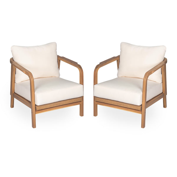 English Elm Christopher Knight Home® - [Set Of 2] 28" Comfortable Outdoor Lounge Chairs With Woven Backrest And Plush Cushions For Relaxation N767P255015T_2