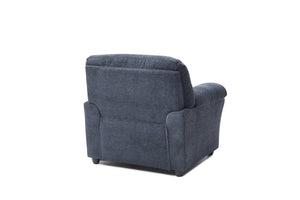 English Elm Hamilton Chair with Nailhead Trim and Pillow-Top Arms, Plush Chenille Seat and Removable Backrest Blue 33 L x 40 W x 23 H B078P349530