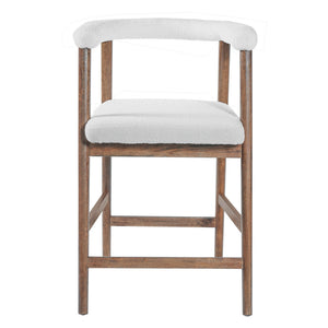 English Elm 24.5'' Seat Height Padded Counter Stools Curved Back Set of 2 for Kitchen Island Walnut N780P354190D