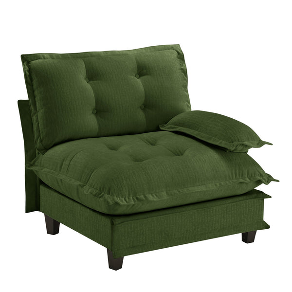 English Elm 73 Modular Chenille Sectional Sofa Deep Seat Foam Cushions Casual Living Room W714P448383