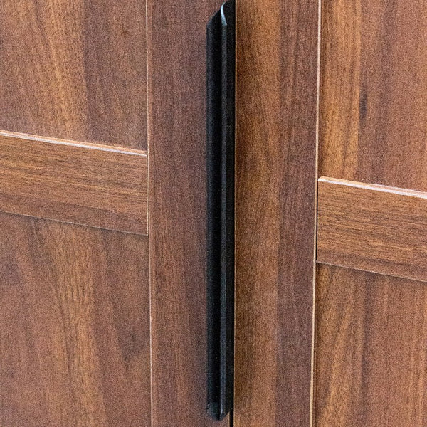 English Elm Kitchen Farmhouse Pantry Cabinet Tall Freestanding Three Door Pull Out Organizer W331S00211
