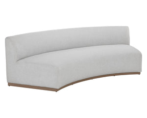 Sunpan Cadiz Modular Sofa - Elegant Gracebay Grey Fabric, Durable Teak Frame, Eco-Friendly and Stylish Comfort