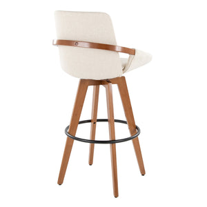 English Elm Dining/accent Chair Solid Wood Tapered Legs Cream Upholstery Mid-century Modern Seating Cream B202P471199