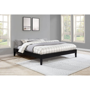 English Elm Spivey Black Universal Platform Bed — Low-Profile California King Frame, Solid/Slatted Support, Modern Elegance B062S00860