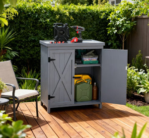 English Elm Stainless Steel Outdoor Grill Cart with Foldable Extension Three Shelves and Swivel Casters T3971P422948