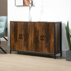 English Elm Homcom Rustic Industrial Sideboard Cabinet With Adjustable Shelves For Stylish Storage Solutions W2225P217382
