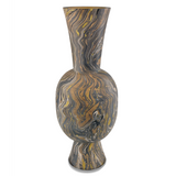 Brown Marbleized Tall Vase