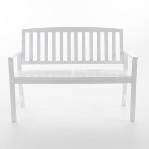 English Elm Christopher Knight Home® - LOJA Bench - Acacia Wood Outdoor Bench with Ergonomic Curved Backrest, Durable Stable Construction White 57495.00ACAWHI