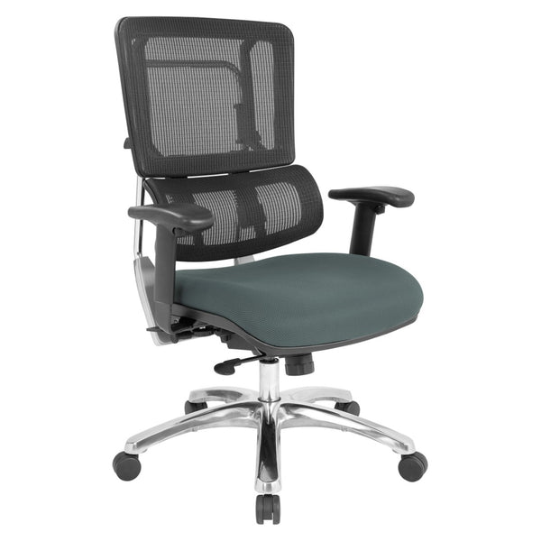 OSP Home Furnishings Vertical Mesh Back Manager Chair with Lumbar Support and Pneumatic Height Adjustment 99662C-2M