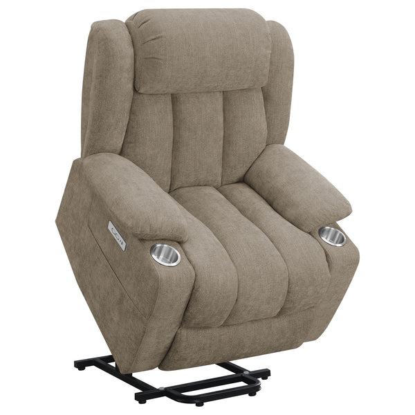 English Elm Beca Power Lift Recliner Polyester Upholstered Tufted Chair with Usb Port B062P472465