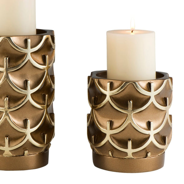 English Elm 5.5" and 8" Golden Polyresin Owl Wing Candleholders Glam Mantel Decor Set of 2 B072116549