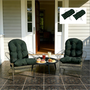 English Elm Garden Tufted High Back Patio Chair Cushions Set with Uv Resistant Polyester Cover T3971P476121
