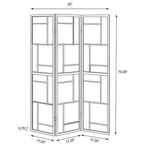 English Elm Reese 3-Panel Room Divider Folding Shoji Screen White Rubberwood Privacy Panel Rustic Minimalist Elegance B062P331106