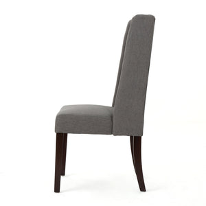 English Elm Dining Chair Set of Two Wingback Button Tufted High Back Birch Leg Upholstered 61539.00