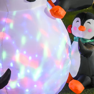 English Elm Christmas Inflatable Snowman Penguin Scene Six Foot Led Outdoor Holiday Yard Decor T3971P412935