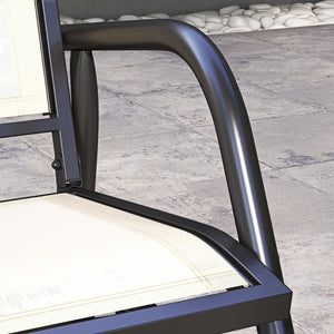 English Elm Outsunny Porch Glider Swing Chair - Durable Steel Frame, Breathable Mesh, Ergonomic Design For Outdoors W2225P249908-GIGA