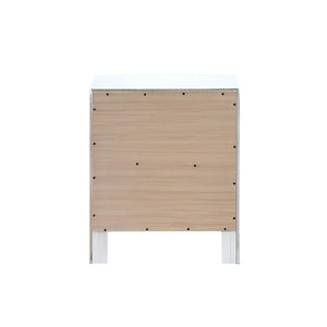 English Elm Morris 2-Drawer Nightstand with V-Shape Embossed Fronts, Dovetailed Drawers & Removable Handles White 27.8 L x 22.13 W x 18.9 H B078P408785