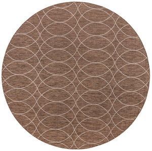 Unique Loom Outdoor Trellis Gitter Machine Made Trellis Rug Brown, Ivory 10' 0" x 10' 0"