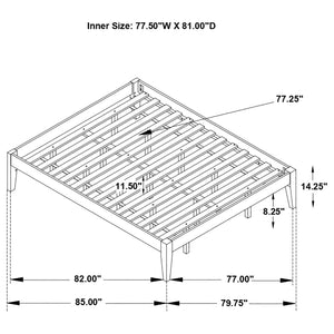 English Elm Hounslow White Eastern King Platform Bed - Elegant Low-Profile Design For Modern Bedrooms & Durability B062S01216