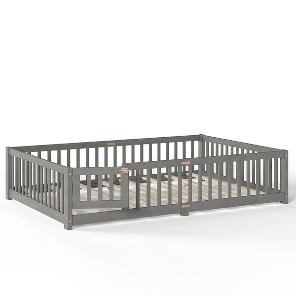 English Elm Twin Xl White Iron Loft Bed with Guardrails and Ladder for Dorm or Teen Room W1580P433579