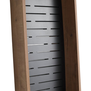 English Elm 12'' Wall Mounted Plywood Storage Cabinet Open Doorless Design with Frosted Bins for Bath W999P470287