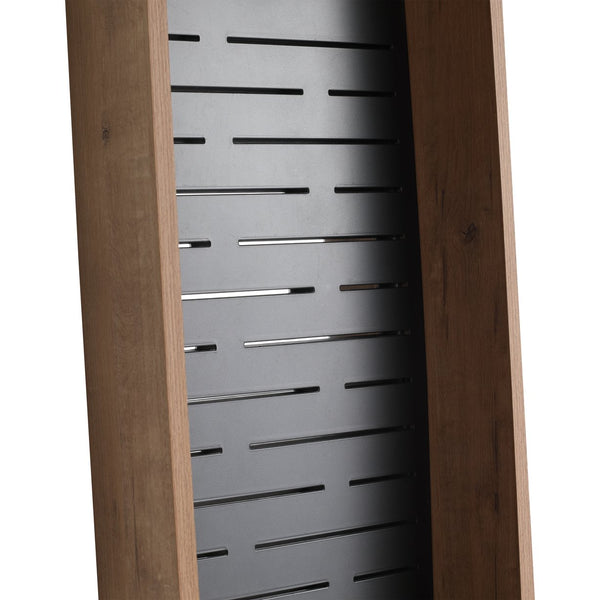 English Elm 12'' Wall Mounted Plywood Storage Cabinet Open Doorless Design with Frosted Bins for Bath W999P470287