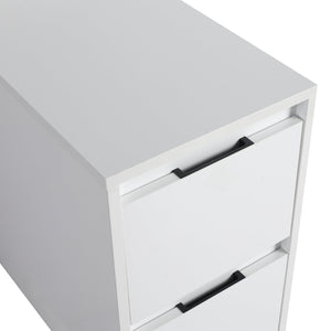 English Elm 12" Bathroom Side Cabinet - Elegant Wall-Mounted Design With 2 Soft-Close Drawers & Glossy Finish W999P312083