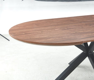 English Elm Extendable Dining Table – Versatile Mdf Top & Sturdy Metal Legs For Office, Dining, Or Coffee Use W234S00109