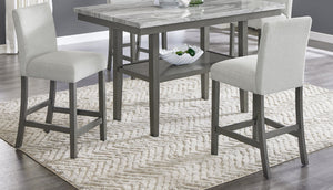 English Elm Selena Set Of 2 Modern Light Gray Counter Height Chairs With Gray Wood Frame & Ergonomic Comfort B061P406089-GIGA