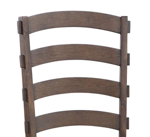 English Elm Pascaline Rustic Gray Fabric Side Chair Set of 2 – Upholstered Comfort, Oak & Brown Finish Details B2726P255347