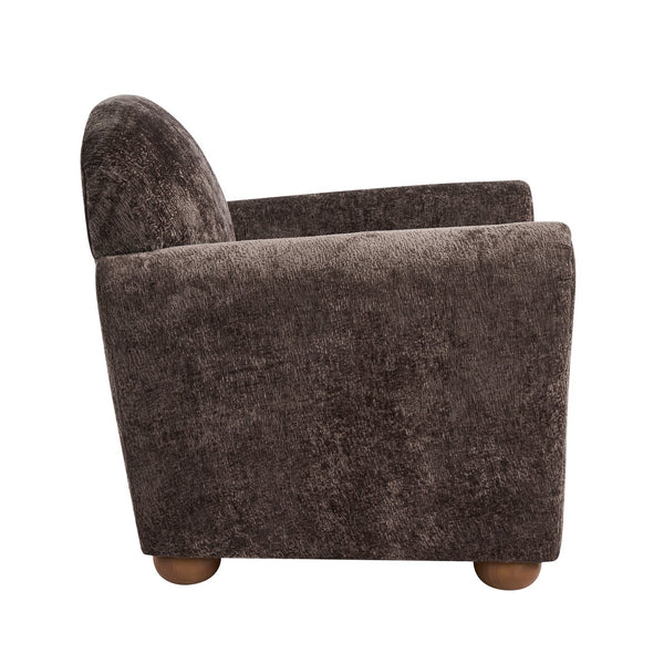 English Elm Rapallo Upholstered Accent Chair Plush Seat Modern Frame for Living Room or Entryway Dark Brown N776P381488D
