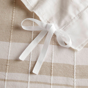 English Elm 3-piece King Yarn Dyed Cotton Duvet Set with Pompom Jacquard Stripe Percale Reverse B035P482899