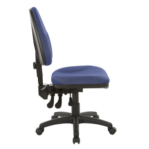 OSP Home Furnishings Dual Function Ergonomic Office Chair with Lumbar Support and Pneumatic Height Adjust 36420-296