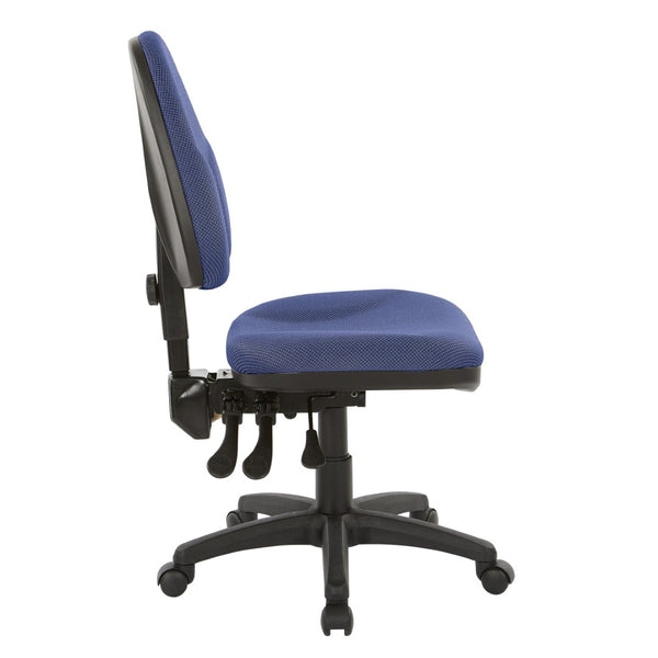 OSP Home Furnishings Dual Function Ergonomic Office Chair with Lumbar Support and Pneumatic Height Adjust 36420-296