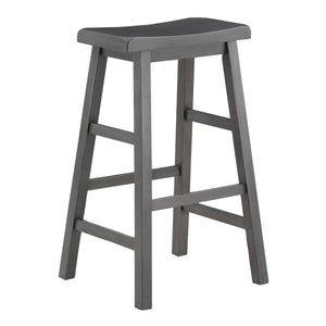 OSP Home Furnishings Tulsa 29" Saddle Stool - Set of 2 Grey