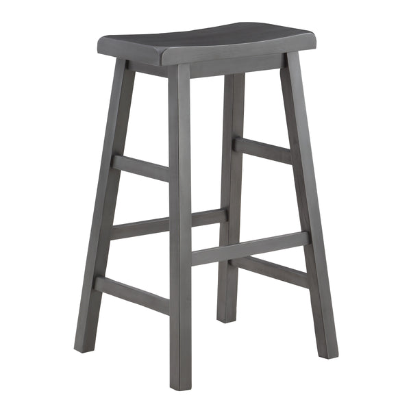OSP Home Furnishings Tulsa 29" Saddle Stool - Set of 2 Grey