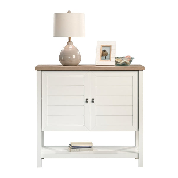 English Elm Storage Cabinet: Sleek White Finish With Adjustable Shelves For Versatile Home Organization Solutions B356P402816-GIGA