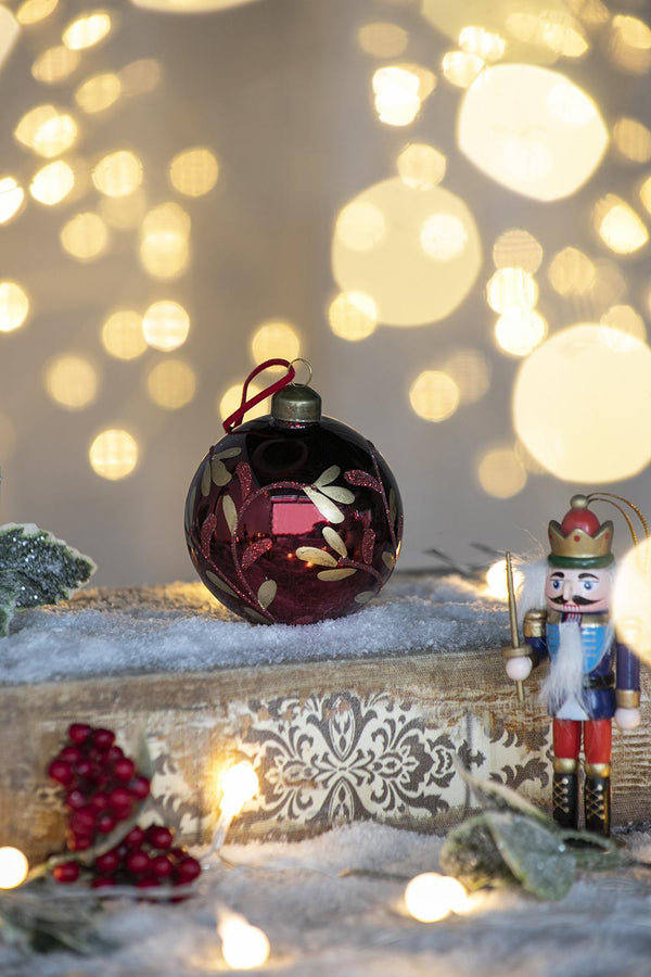 English Elm D3" Elegant Glass Christmas Ball Ornaments Set Of 12 For Festive Holiday Decor & Party Charm W2078P247870