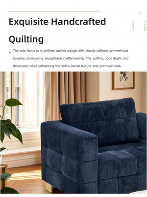 English Elm Fx-p54-1s-rb Plush Polyester Accent Chair with Gold Metal Legs for Modern Interiors W576S00171