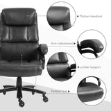 English Elm Vinsetto Pu Leather Office Chair For Desk, Big and Tall, 400Lb., Black